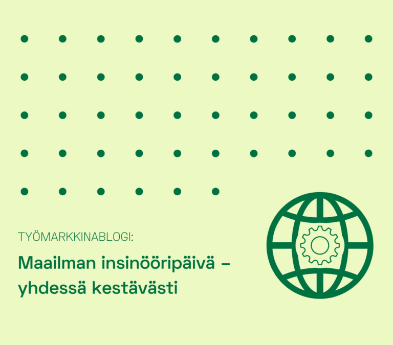 Graafinen symbolikuva maailman insinööripäivää käsittelevään blogikirjoitukseen.